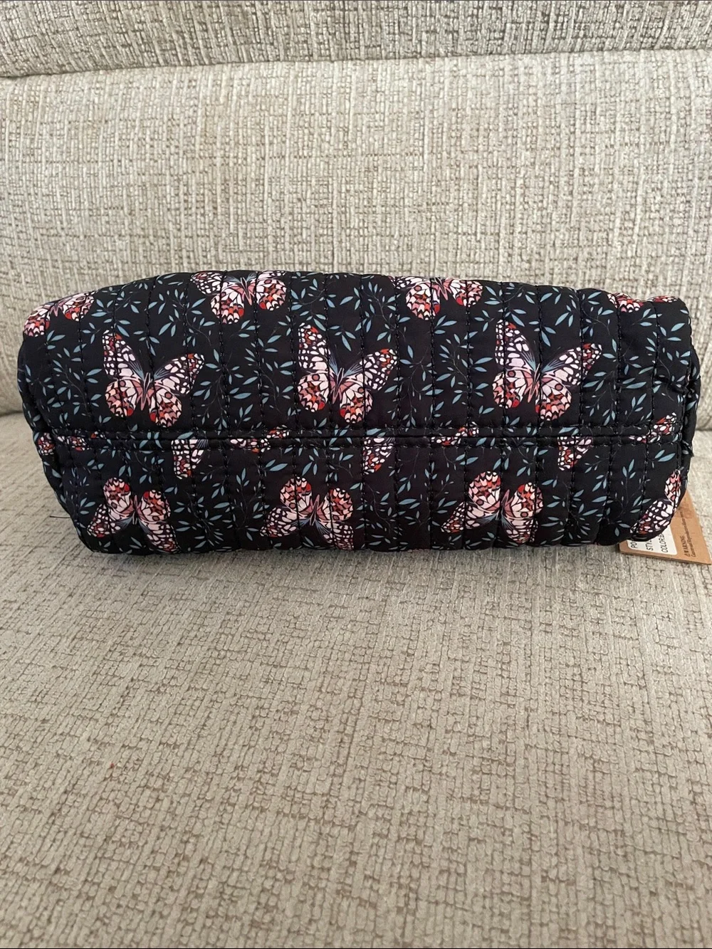 Quilted Butterfly Cosmetic Bag